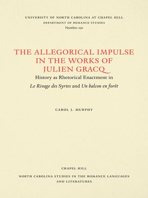 cover image of The Allegorical Impulse in the Works of Julien Gracq